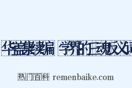华盖集续编·学界的三魂反义词是什么意思的图片